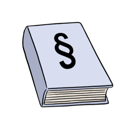 Gesetz-Buch mit Paragraphen-Zeichen
