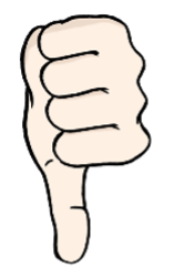 Eine Hand. Der Daumen ist bei der Hand unten.