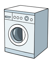 Eine Wasch-Maschine